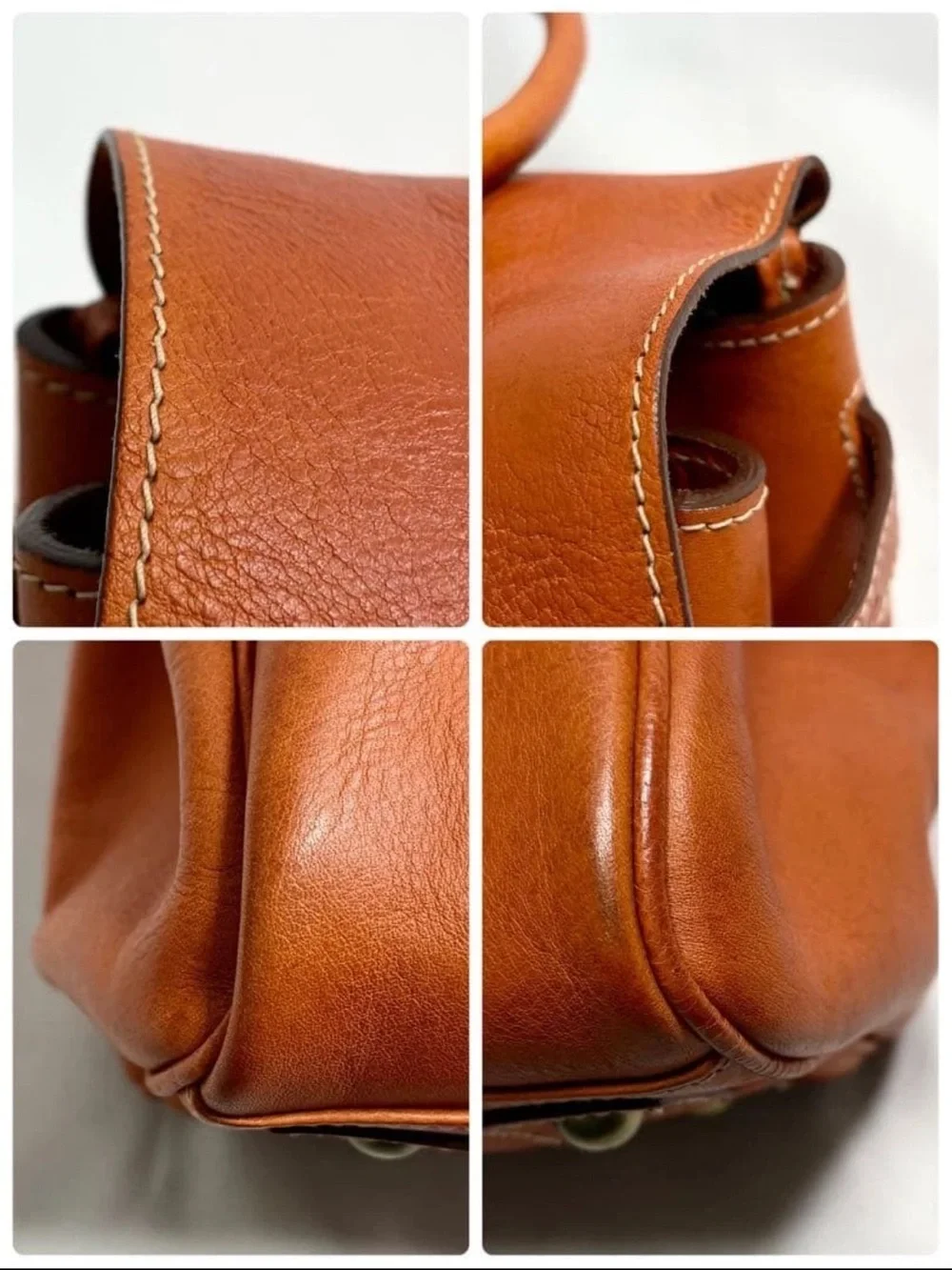 Mulberry Russet Leather Bayswater Satchel with Brass Hardware